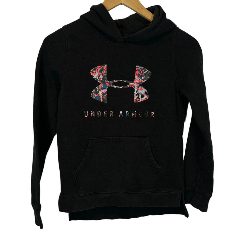 Under Armour girls ColdGear Hoodie Sweatshirt - black - Size Large